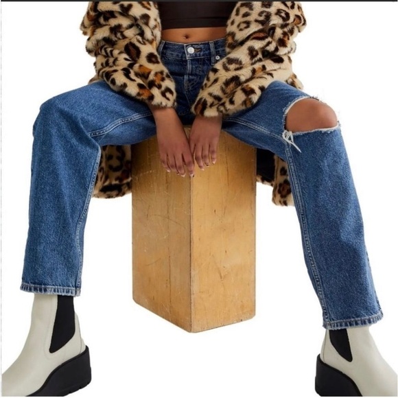 Free People We The Free The Lasso High Rise Straight Jean - Picture 3 of 4